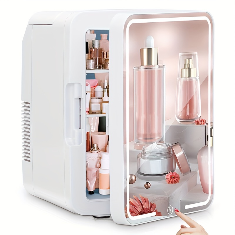 GENERICO Mini Refrigerador Con Espejo Skincare 8 Litros Frio Y Calor
