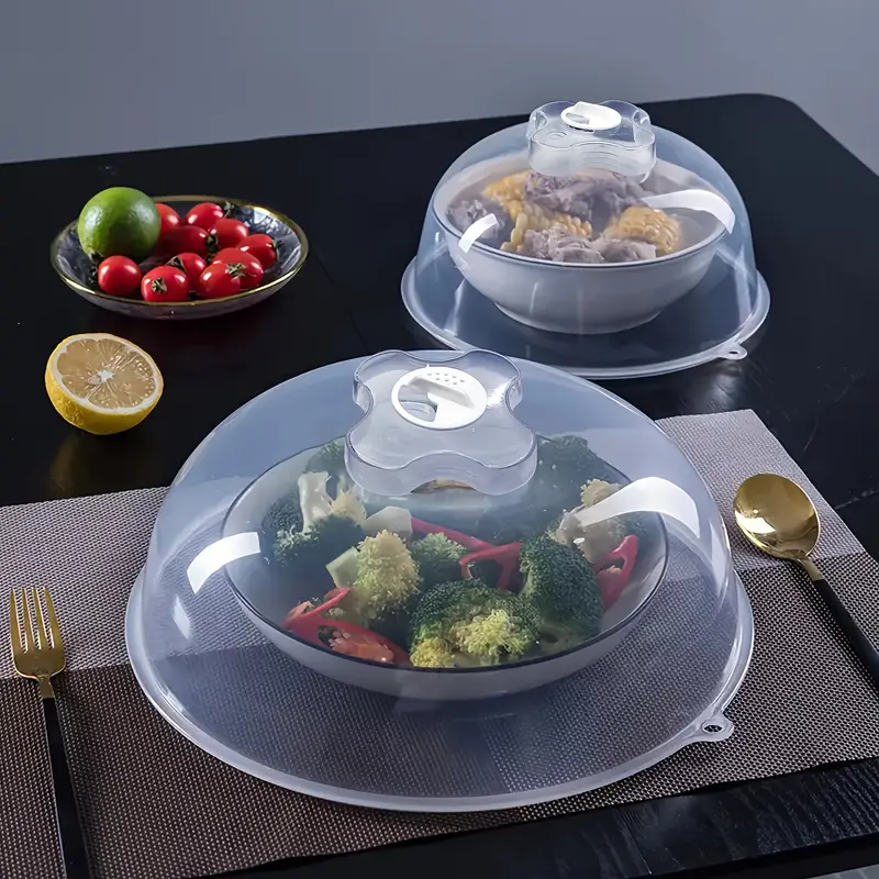 Plastic Food Cover Microwave Splatter Cover Microwave Plate - Temu