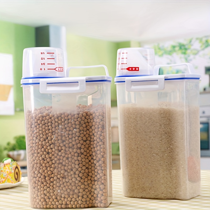 Transparent Plastic Grain Storage Box for Oatmeal Rice Spaghetti