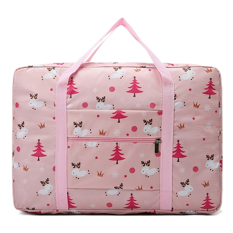 Pink Large Travel Duffle Bag for Women & Men