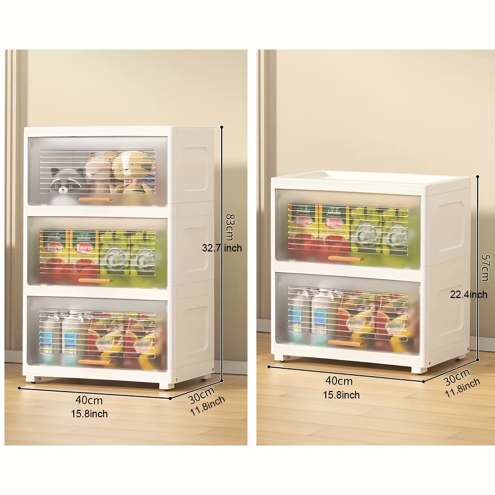 Movable Snack Storage Cabinet Household Rectangular Shelf Kitchen