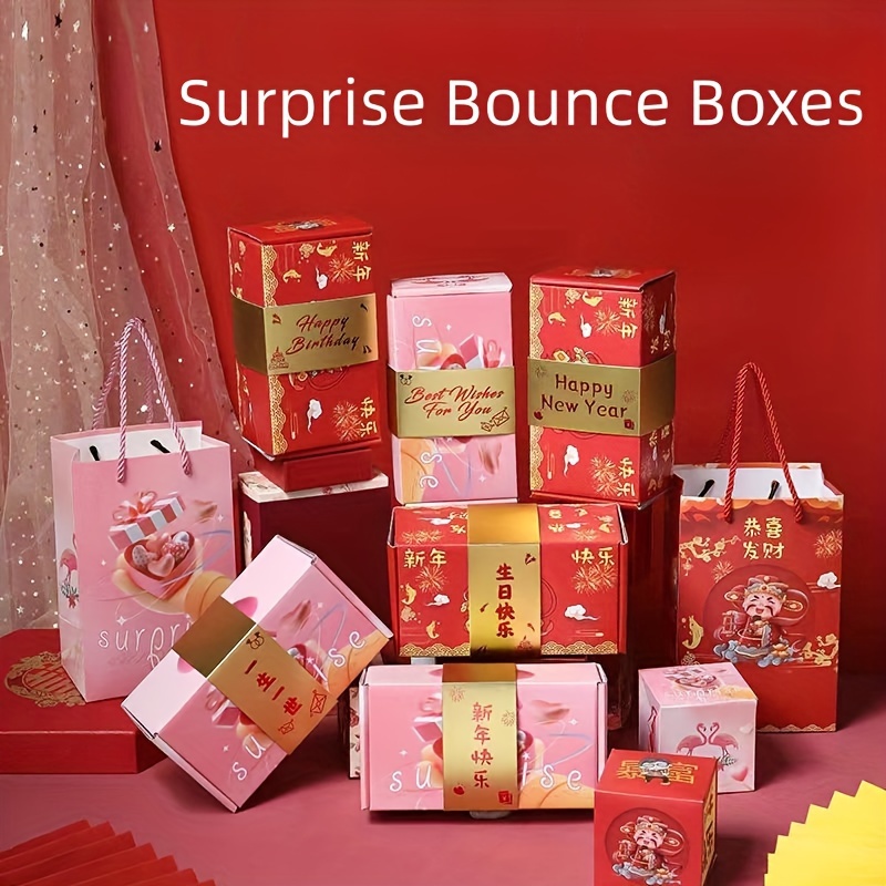  Caja de regalo sorpresa – Creando el regalo más sorprendente,  caja de regalo única plegable con sobre rojo, cajas de regalo sorpresa de  lujo para regalo, caja de propuesta de cumpleaños (