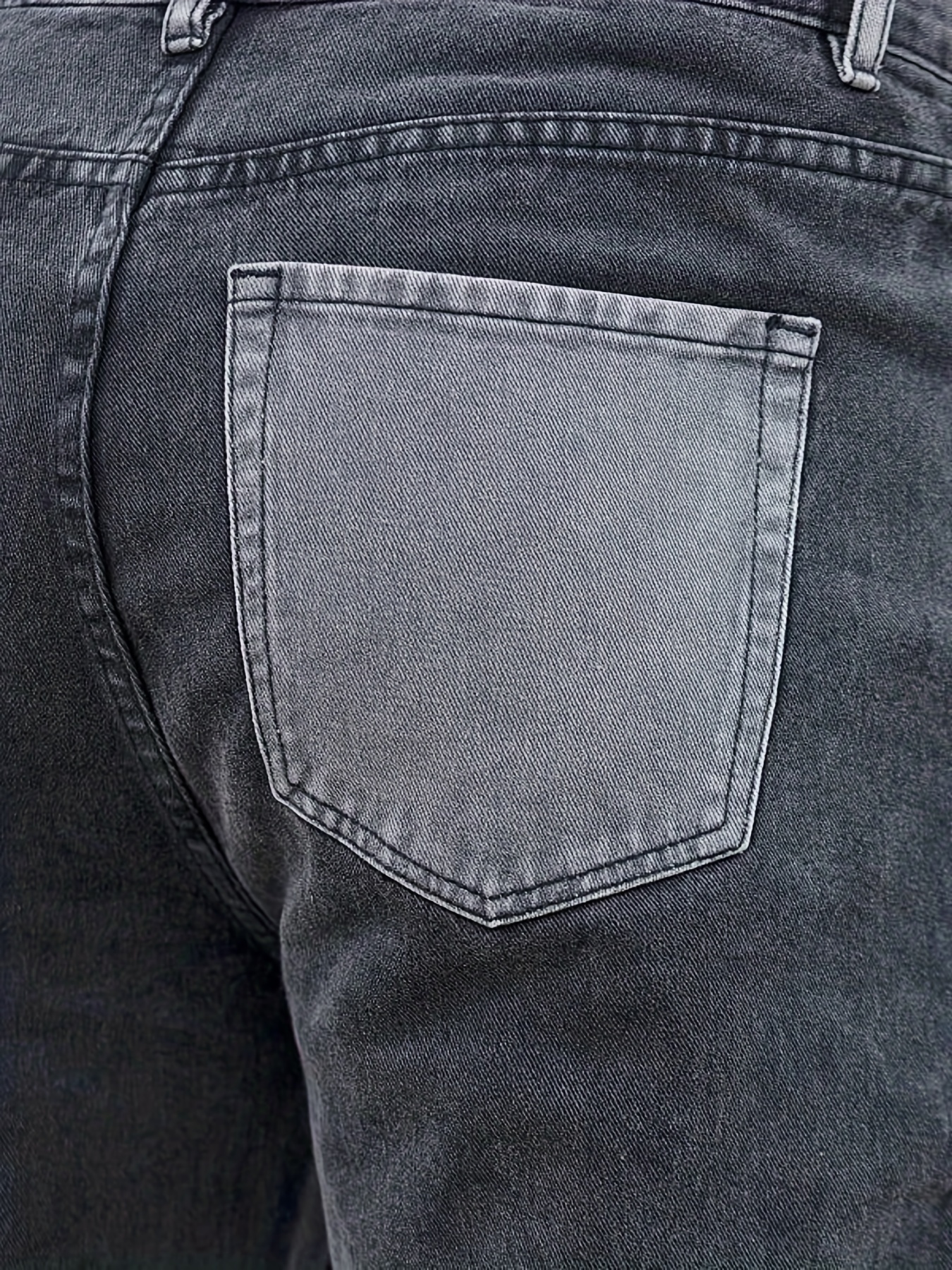 Men's Slim Patchwork Denim Pants for Spring