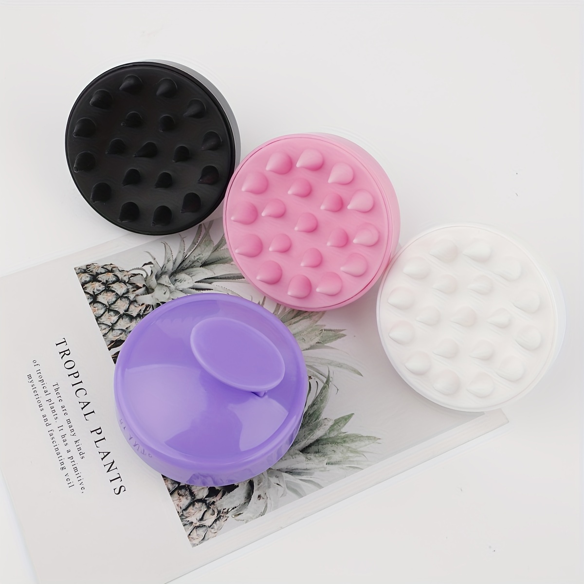 1pc Silicone Hair Washing Brush, Plastic Massage Brush, Hair Washing Comb, Hair Washing Massager, Hairdressing Bath Tool