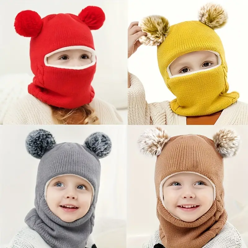 1 Cache-cou D'hiver Pour Enfants, Couvre-visage, Chapeau De
