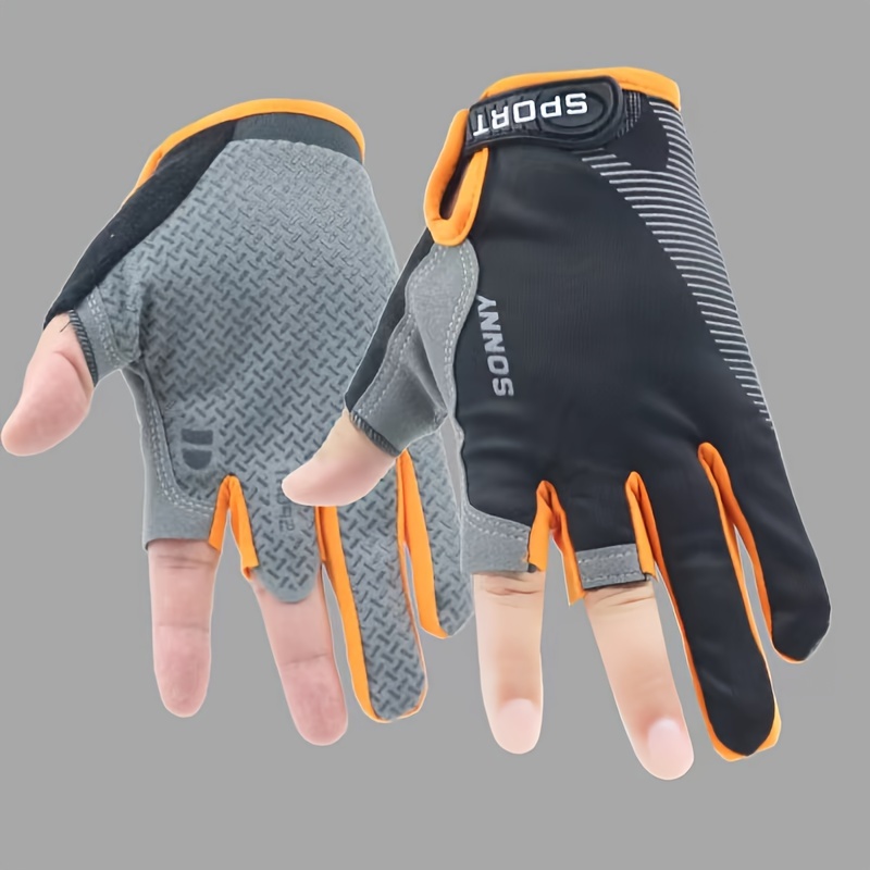1 Pai Fingerless Fishing Gloves Anti slip Breathable Gloves - Temu