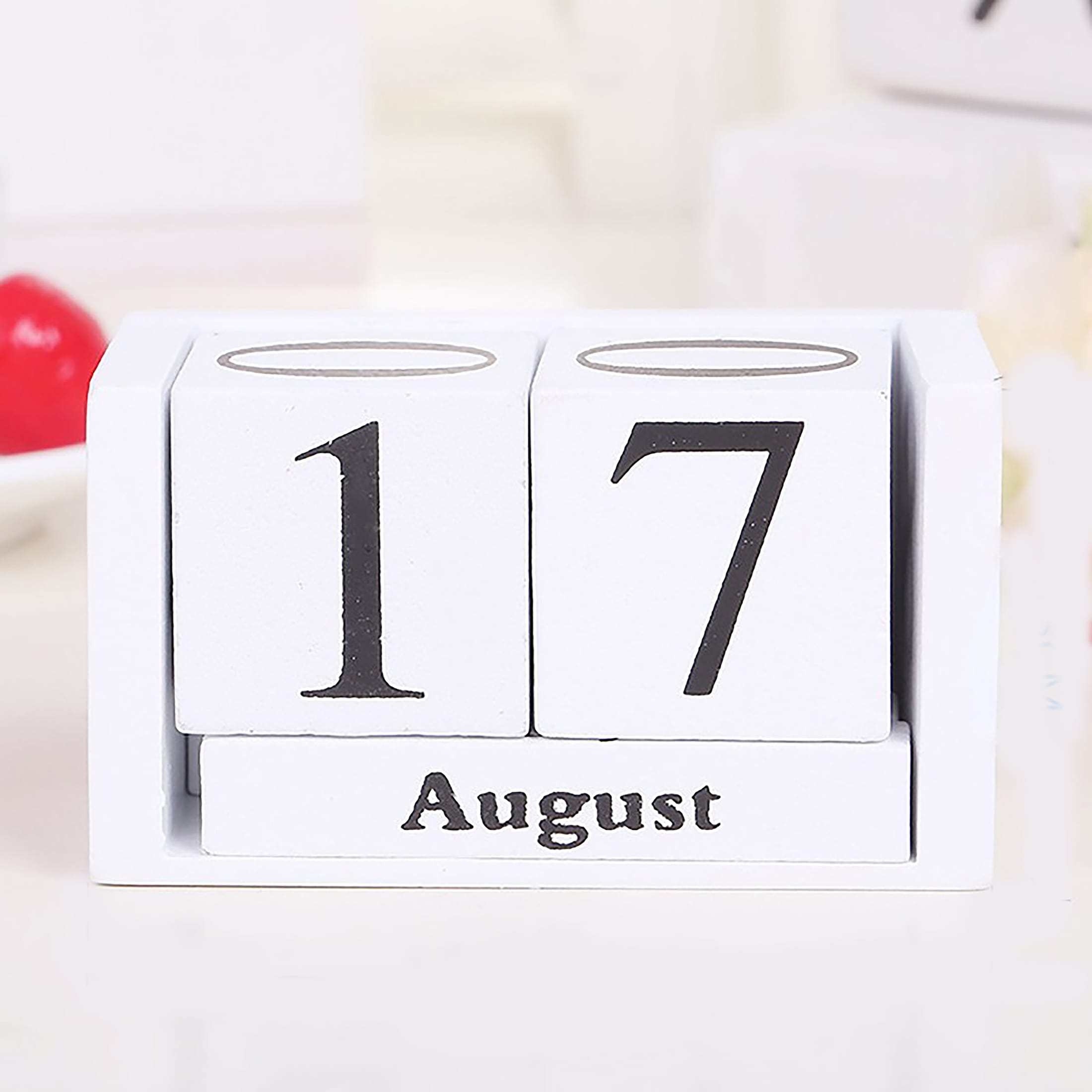 TEMU 1pc Minimalist Long Strip Wooden Calendar, Room Desktop Study Shop Bar Counter Ornament Wooden Calendar Decoration Table Calendar Ornaments