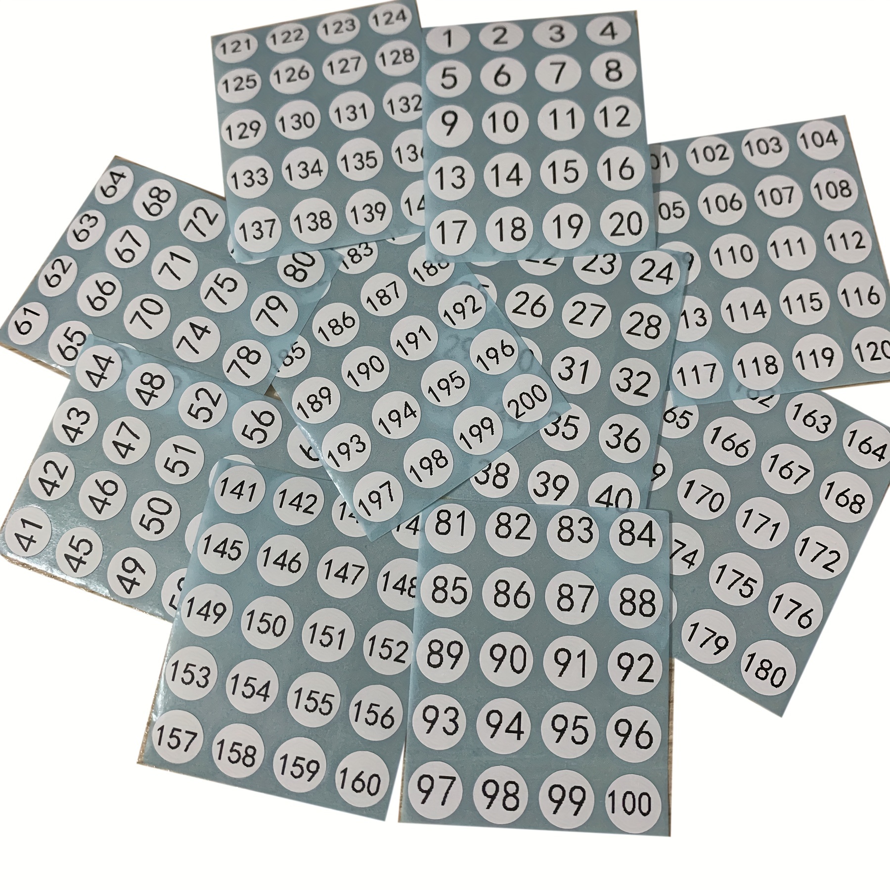 Pegatinas de números - 201 a 400 pegatinas autoadhesivas redondas |  Etiquetas de numeración secuencial consecutivas para inventario y  almacenamiento
