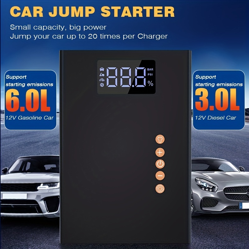 12v Car Jump Starter Battery Power Bank 10000mah Portable - Temu
