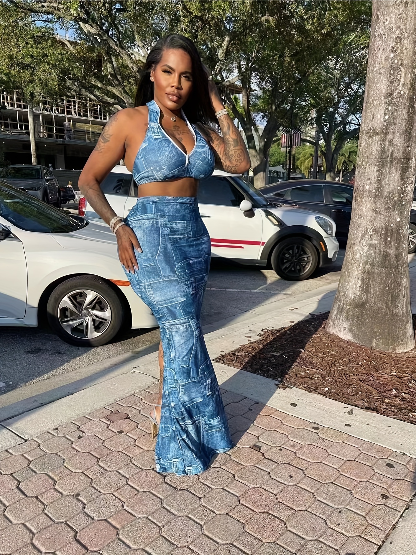 Denim Two Piece Sets For Women
