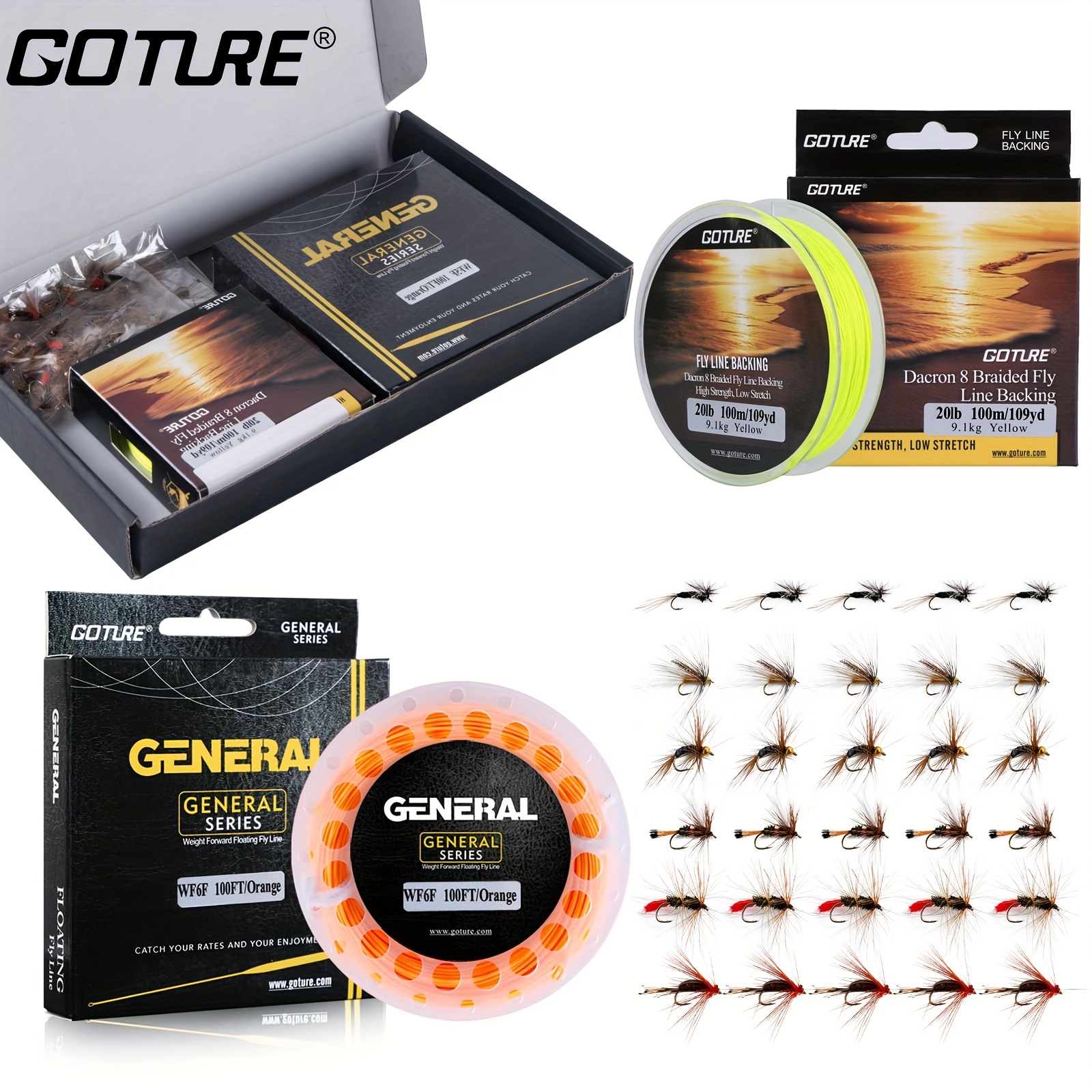 Fly Fishing Lure Kit Floating Fly Fishing Line Braided Fly - Temu