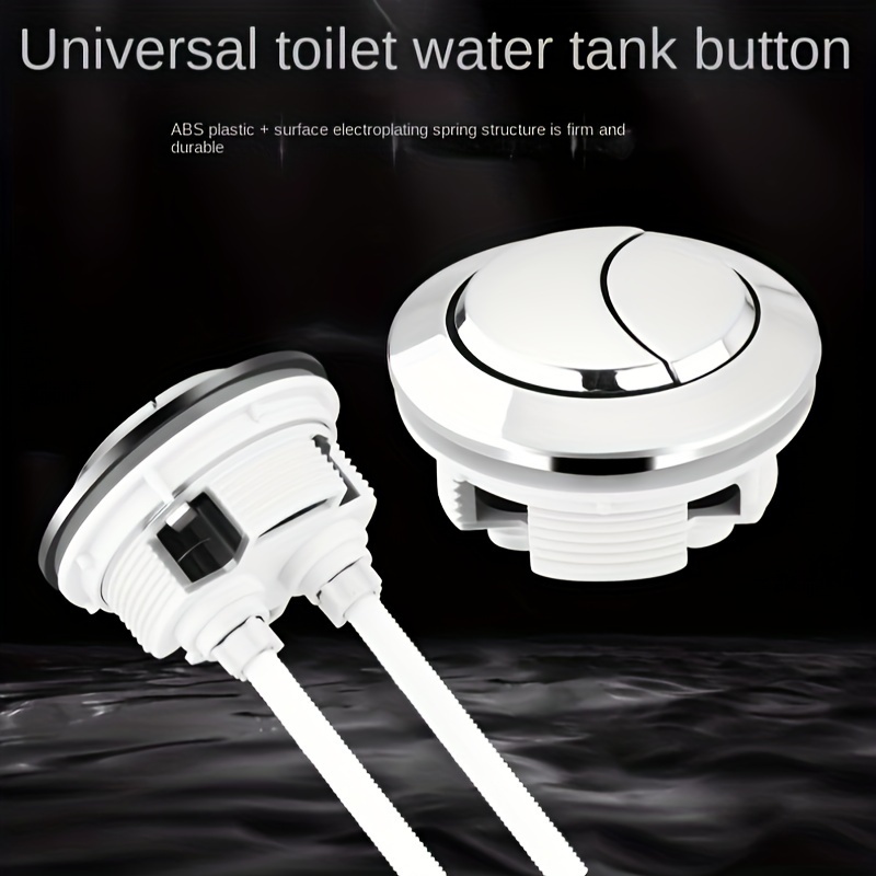 Dual Flush Toilet Kit Plastic Adjustable Top Push Button Toilet Tank Button  Replacement for Most Dual Flush Toilet with 38mm Hole in the Cistern Lid