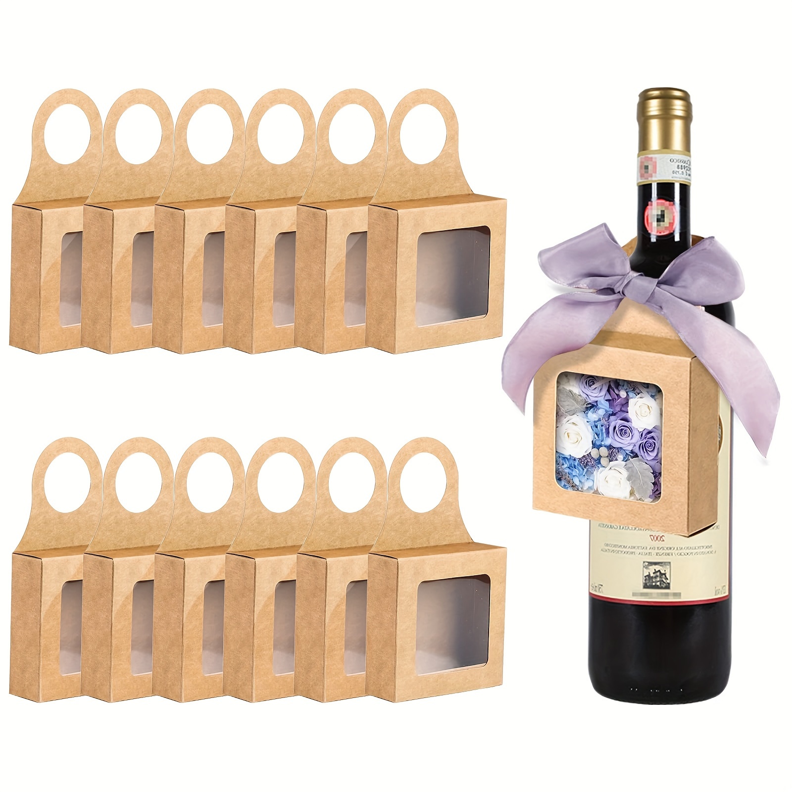 Ensemble cadeau d'accessoires de vin de boîte en bois antique, ouvre- bouteille de