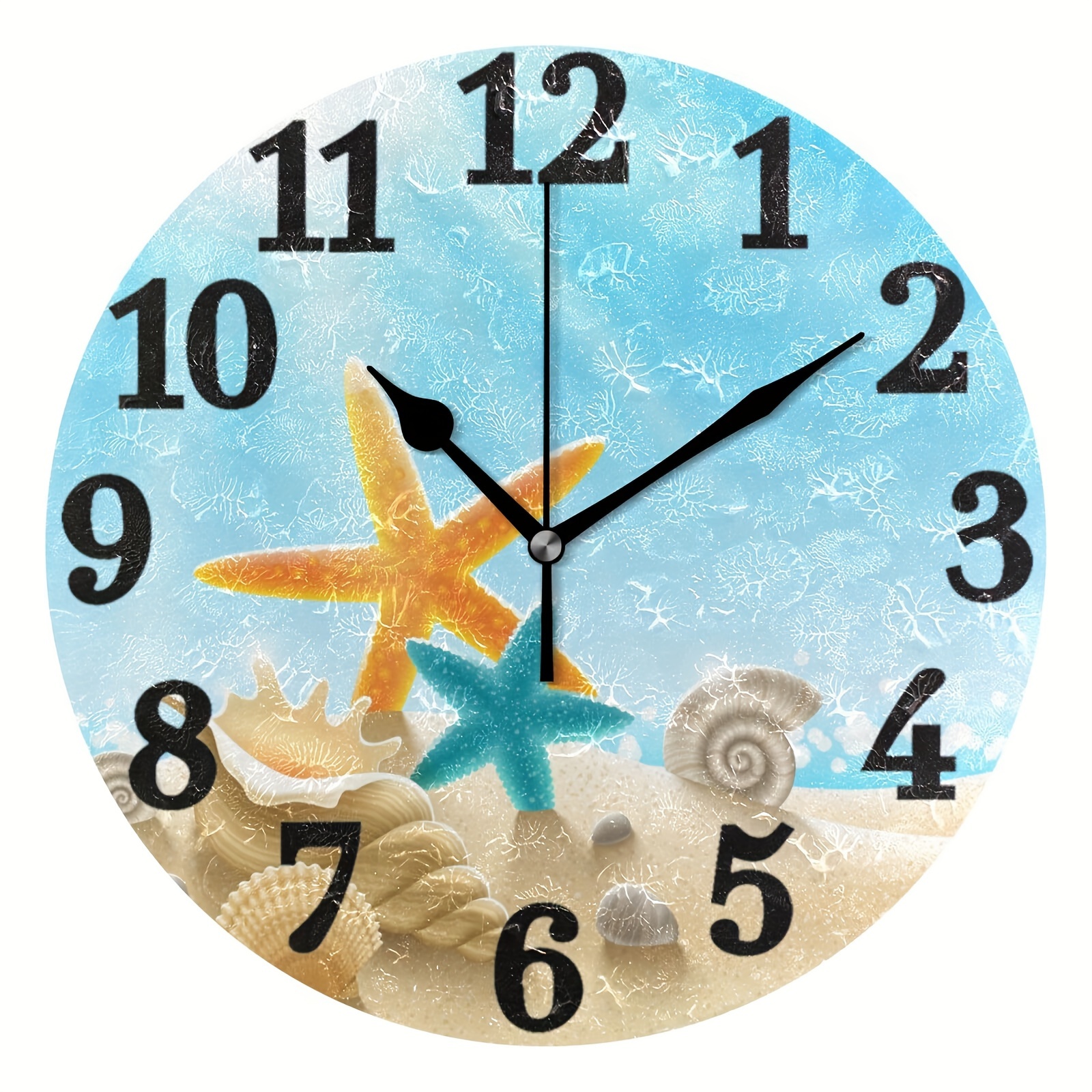 1pc Reloj Playa Baño Decoración Playa Reloj Pared Temático - Temu