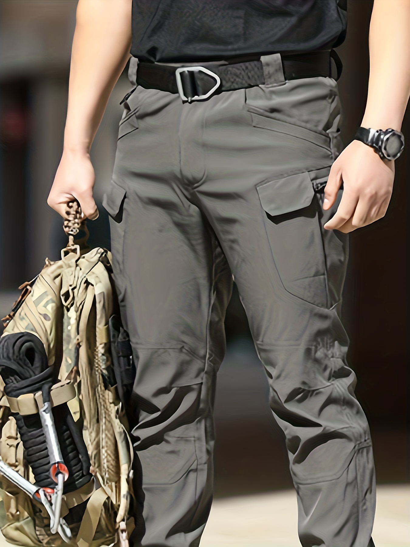 New Men Cargo Pants Mens Loose Tactical Pants Multi-pocket Trousers  Pantalon Homme Big Size 42 Male Overalls