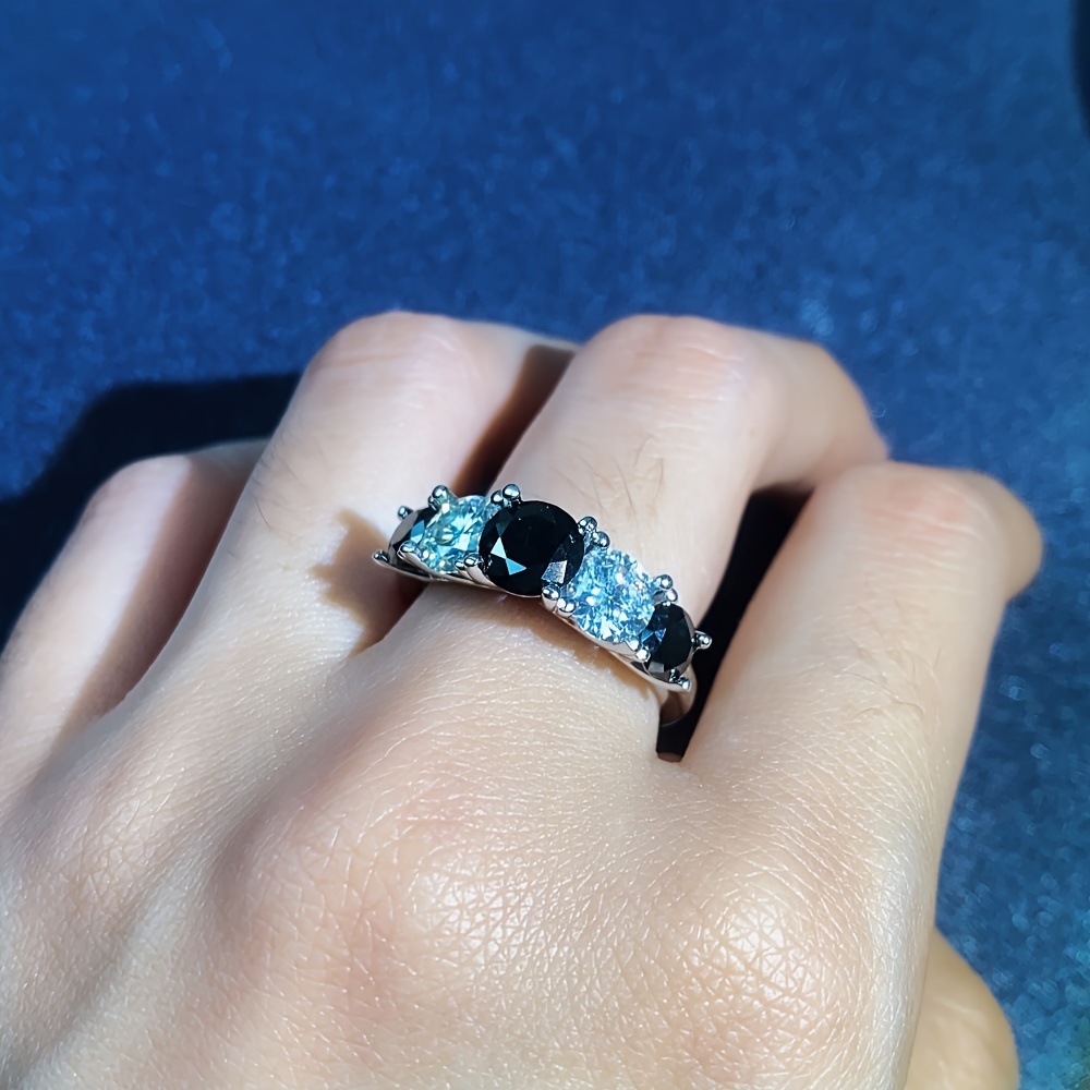 925 Silver Ring Inlaid Moissanite 3.6ct High Engagement Wedding Ring