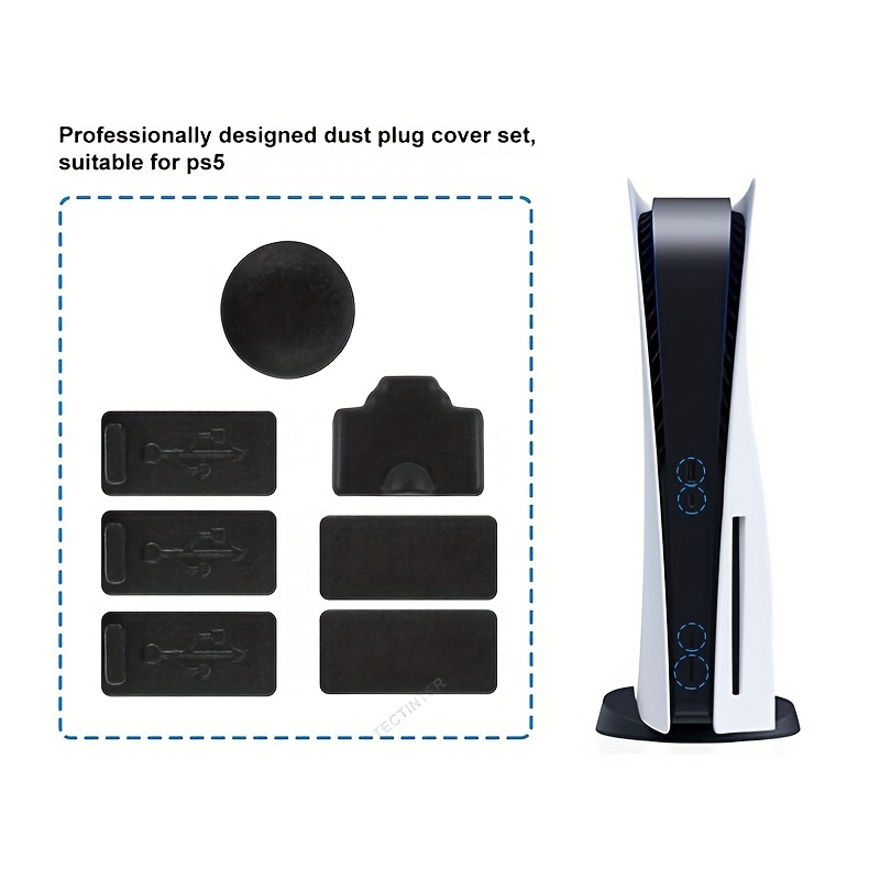 7pcs Silicone Dust Plugs Set for Game Console USB Interface