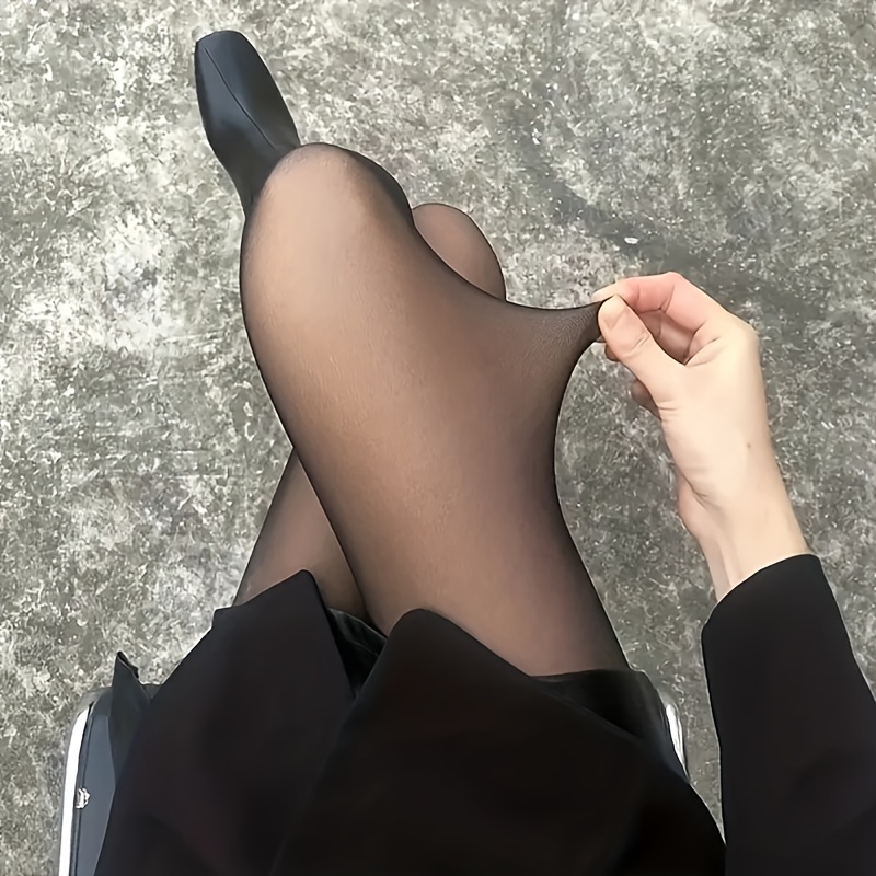 Solid Slim Tights High Waist Elastic Leggings Pants Women's - Temu