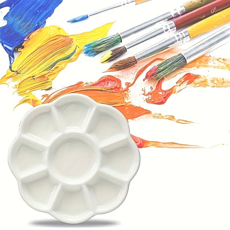 Ceramic Artist Paint Palette Easily Cleaned Porcelain - Temu