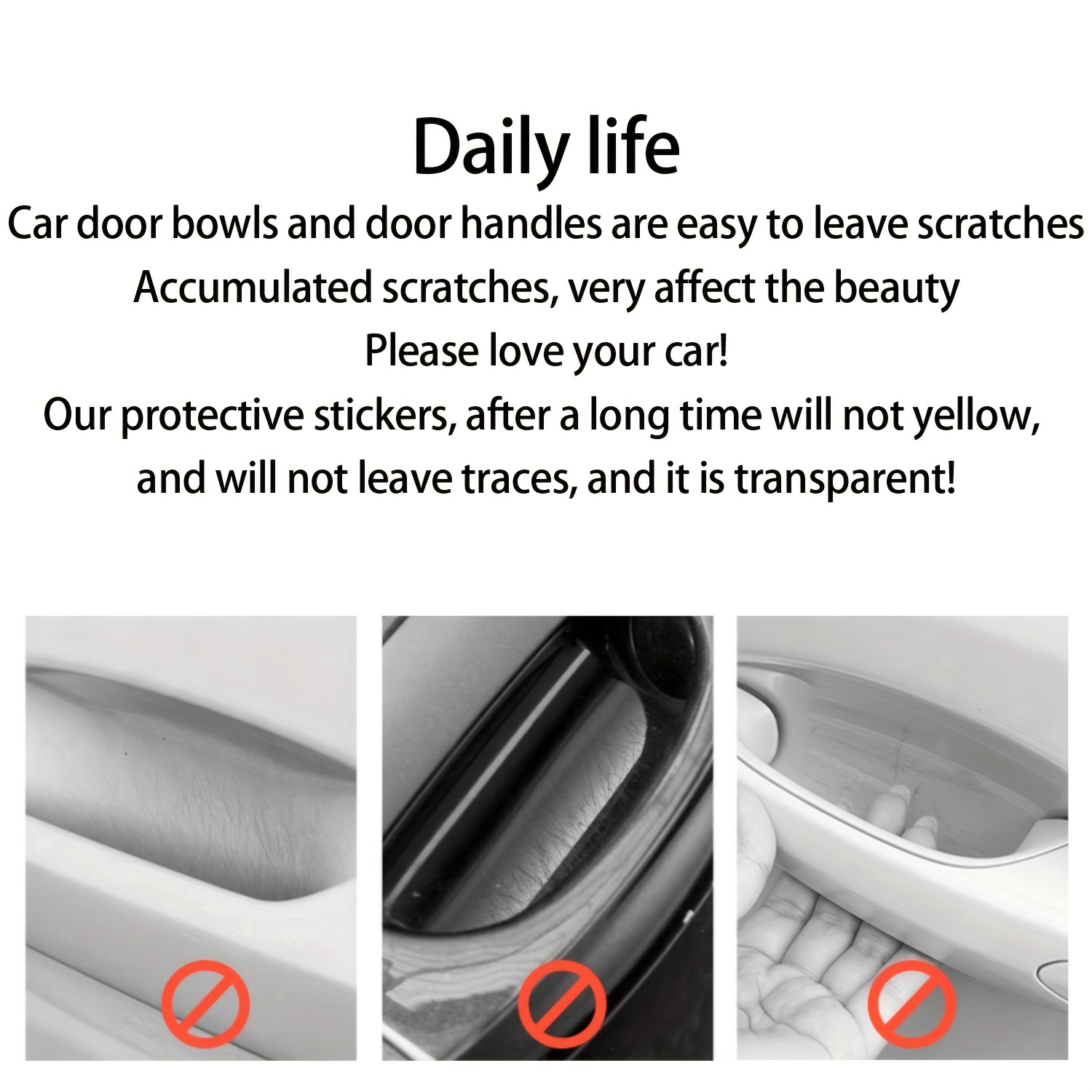 Car Door Handle Stickers Car Door Cup Scratch Protector Car - Temu