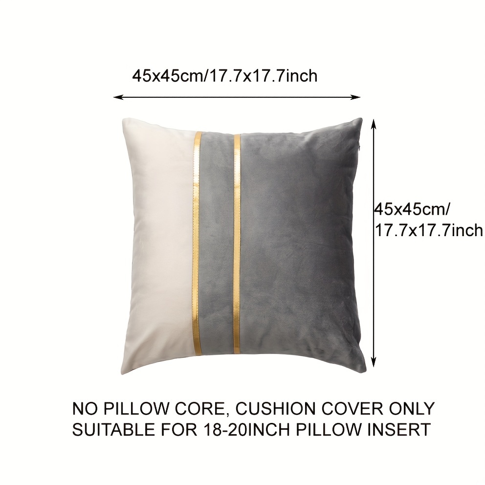 Luxury Velvet And Leather Patchwork Throw Pillow Covers - Temu