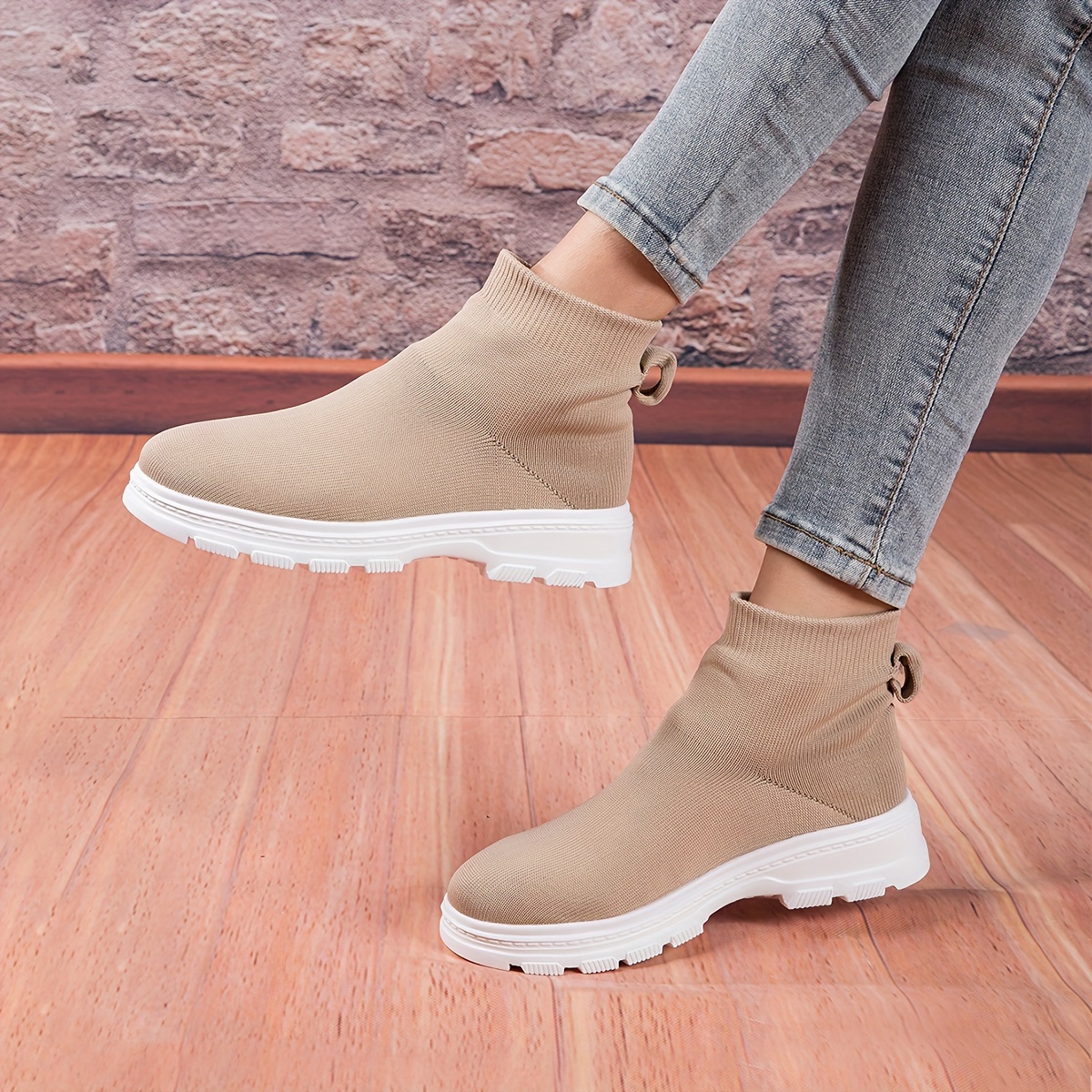Sneakers A Calzino Lavorate Donne Scarpe Sportive Alte Temu Italy