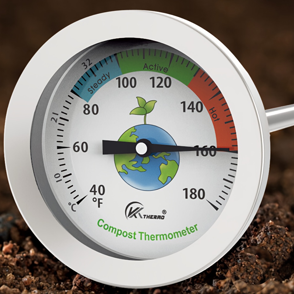 Stainless Steel Extended Soil Temperature Compost Thermometer Agricultural  Planting Thermometer ℃/℉ - Temu
