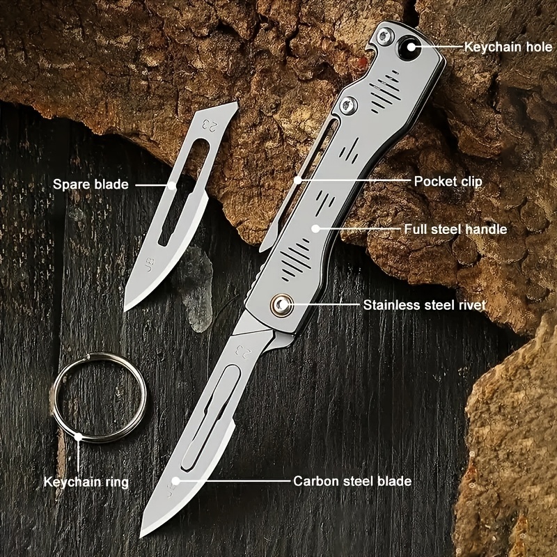 Premium Outdoor Mini Double Blade Axe - Edc Portable Small Kitchen Knife Axe  Keychain Gift - Temu