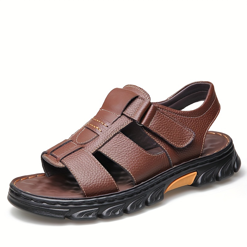 mens open toe sandals non slip comfortable beach shoes summer details 0