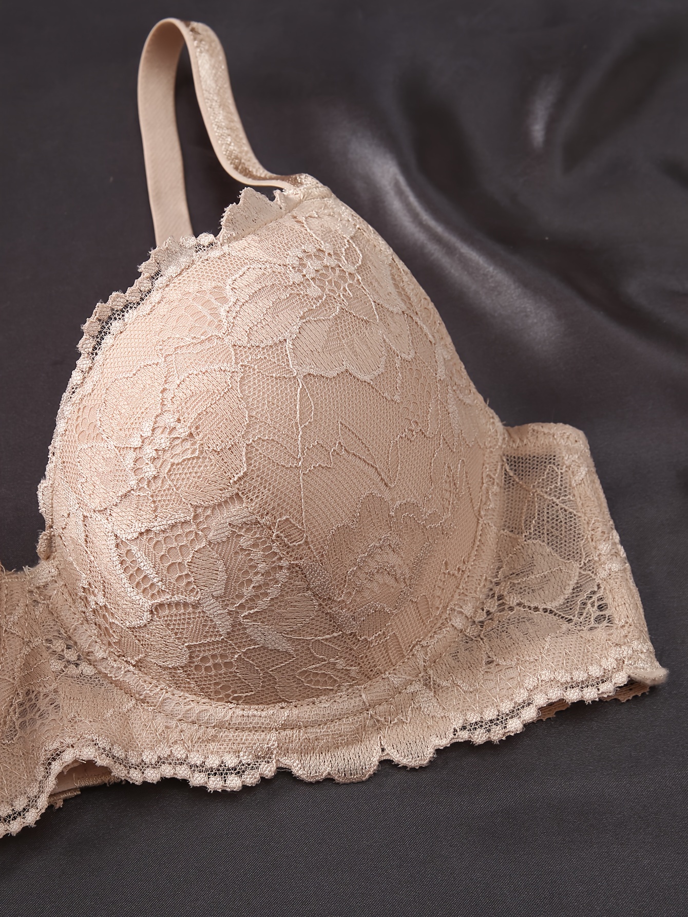 Contrast Lace Push Bras Comfy Breathable Intimates Bra - Temu Canada