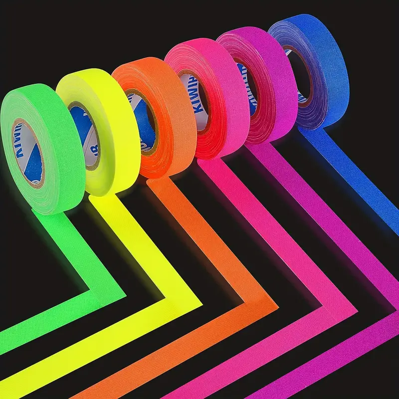 Neon-Klebeband, Fluoreszierendes, Ultraviolettes Schwarzlicht-Leuchtband  Für UV-Partys (0,6 Zoll X 16,5 Fuß) - Temu Germany