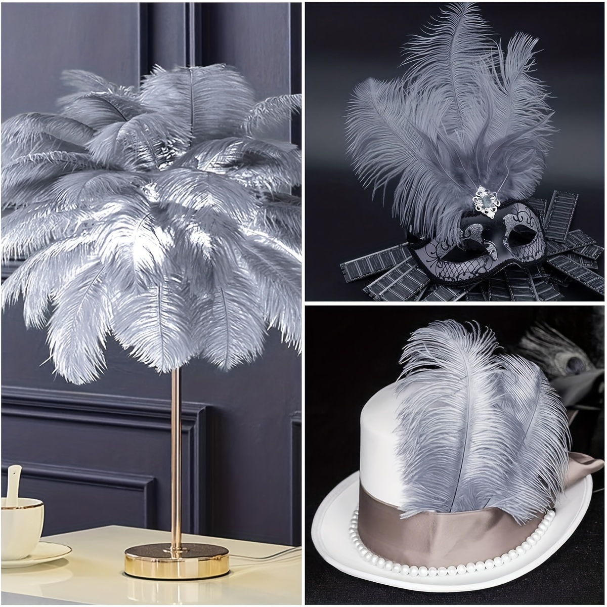 Natural Ostrich Feathers / Bulk Diy Halloween Decorations - Temu