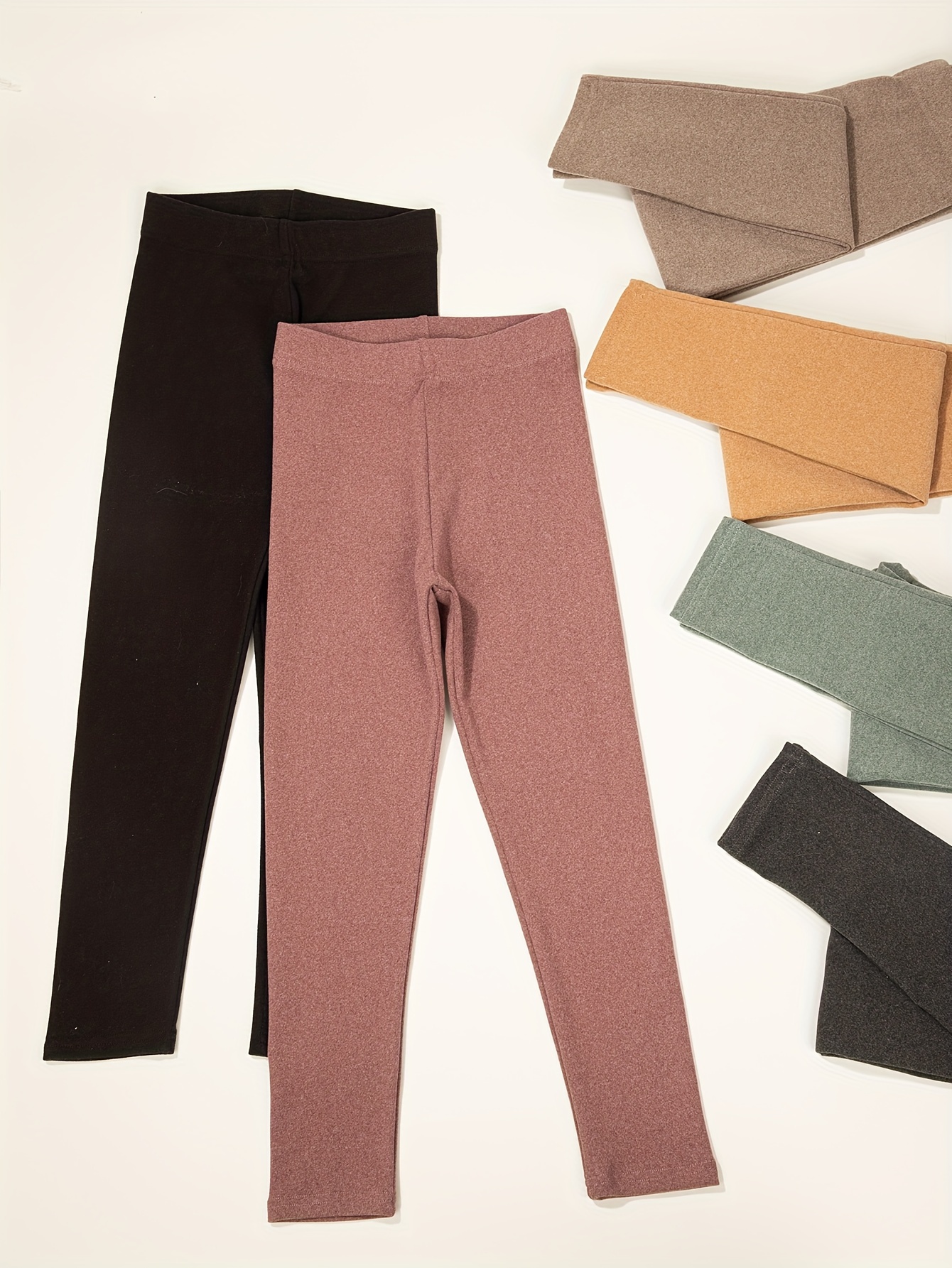 Various Colors Are Available Plain Design Girls Leggings at Best