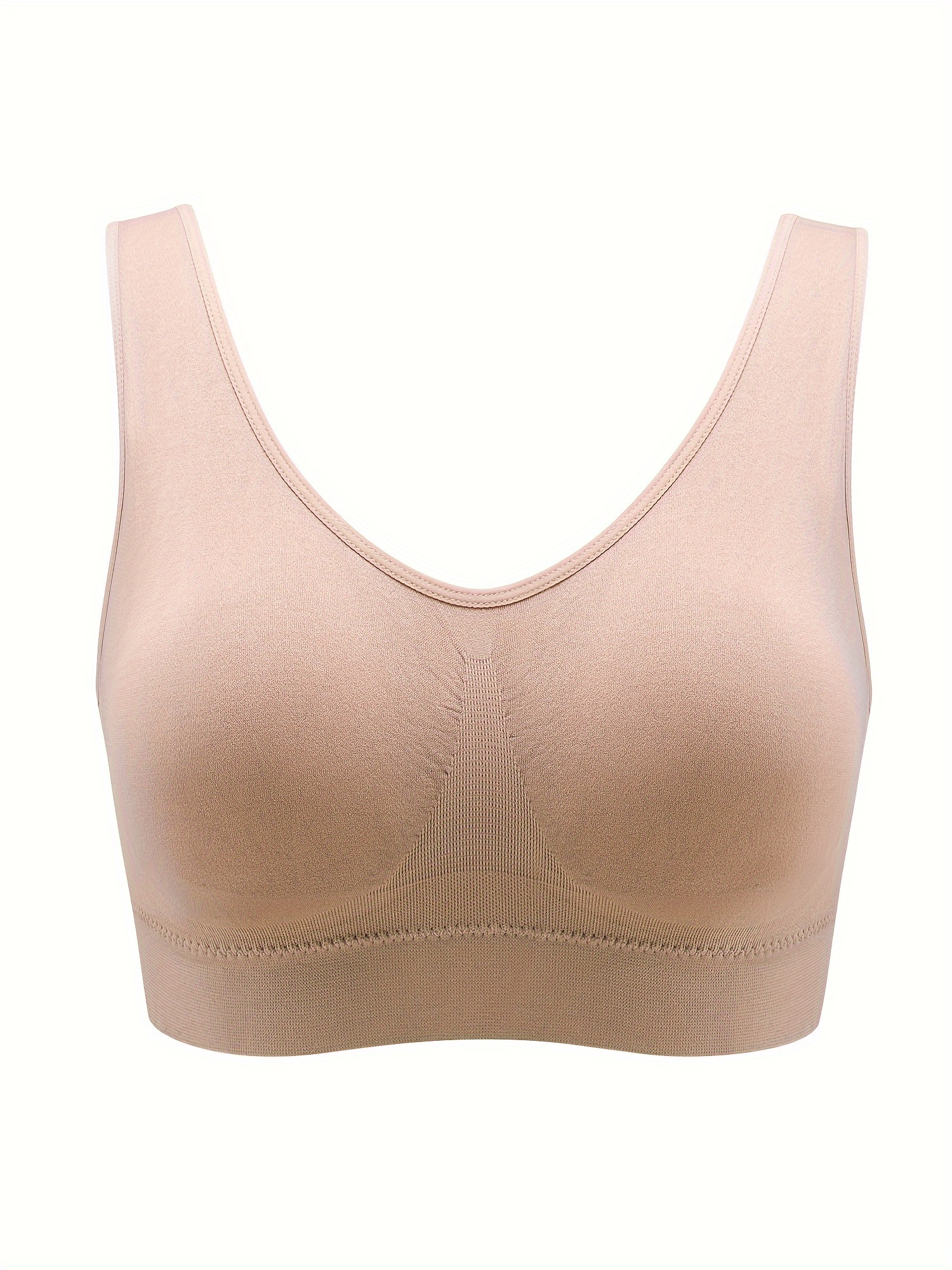 2-pack seamless sports bras - Beige/Black - Ladies