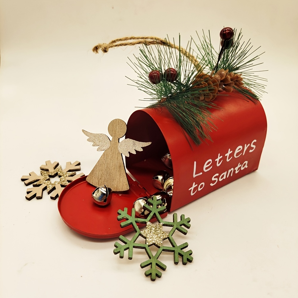 1個、クリスマスメールボックス装飾クリスマススワッグ、松付き、サンタメールボックスへの手紙クリスマスメールボックス装飾 ホーム・キッチン  Temu Japan