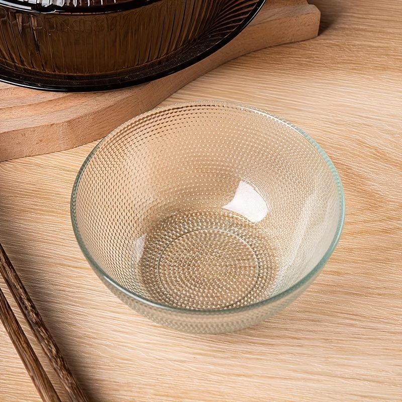 Glass Bowl With Glass Lid Large Capacity Salad Bowl Household Creative  Noodles Soup Container Thicken Mixing Glass Salad Bowl
