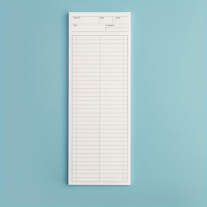 50sheets/book Portable Long-strip Notebook Planner Notepad Suitable For Daily Home Office Use, Tearable Planner Notebook Memo Pad, Featuring Horizontal Line And Grid Inner Pages