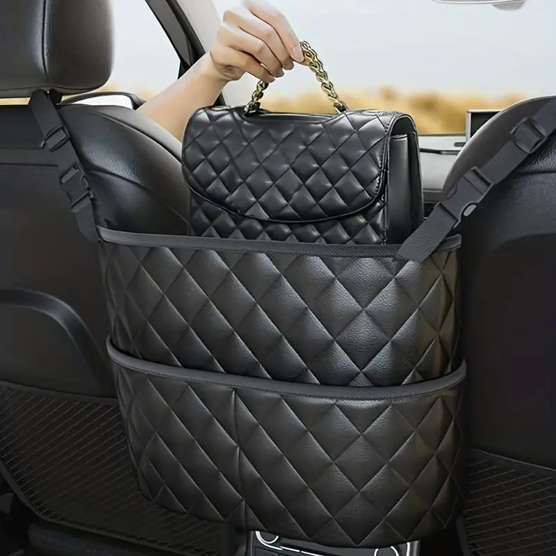 Car Purse Handbag Holder Seats Leather Car Seat Back - Temu