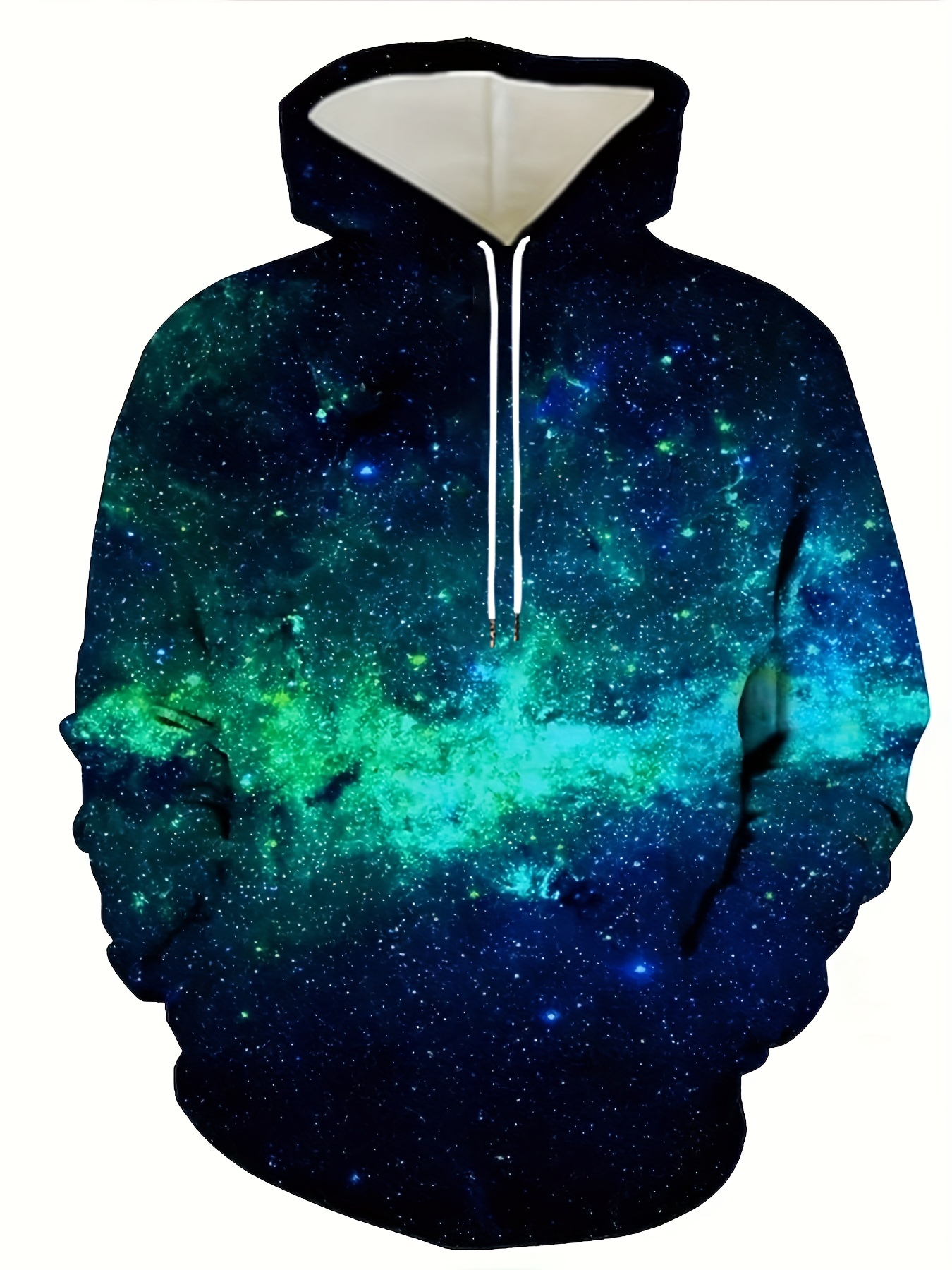 Plus Size Men's 3d Starry Sky Print Hooded Sweatshirt Casual - Temu