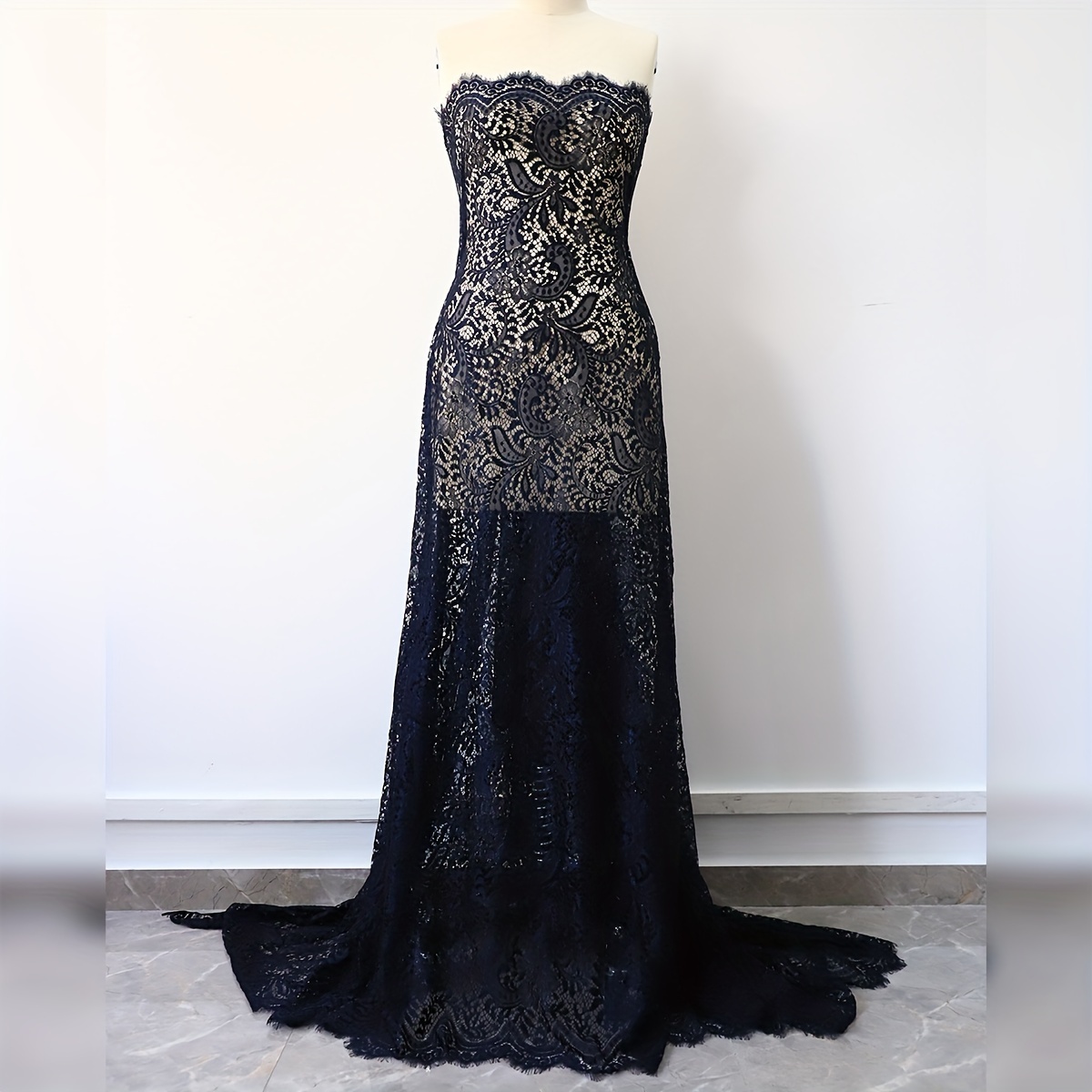 1pc black lace fabric black fabric lace dress lace - Temu United Kingdom