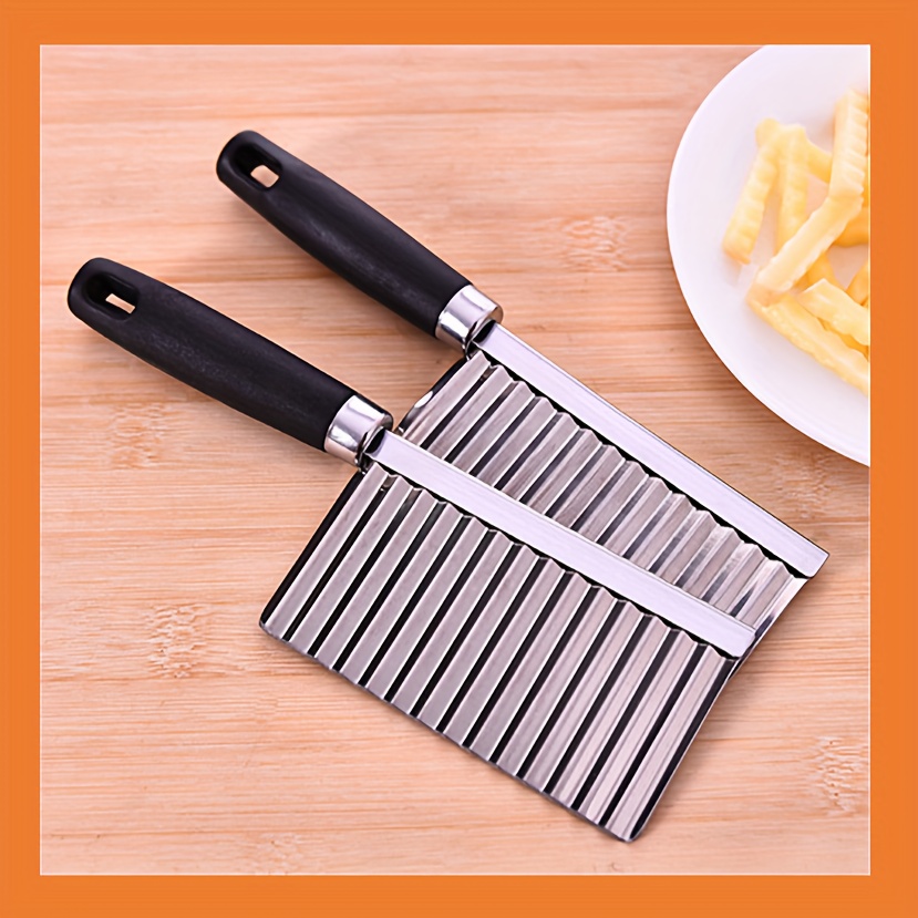 Potato Cutter Chips French Fry Maker Stainless Steel Wavy Knife - Gadget  Through