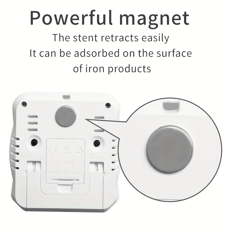 Desktop Digital Indoor Room Thermometer Hygrometer With Backlight And  Strong Magnet, Home Gadgets, Cheap Items - Temu