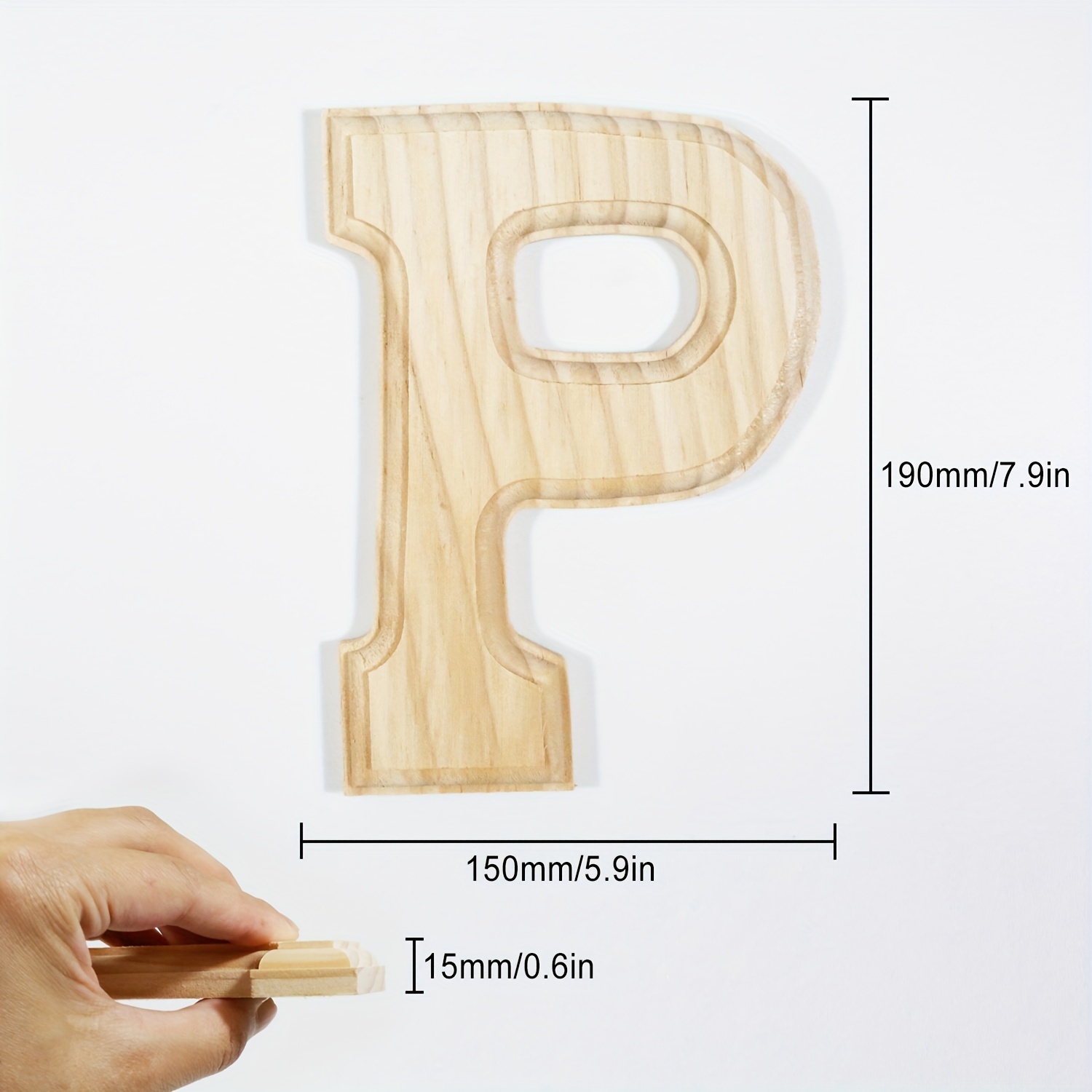 Wooden Letter P Wood Alphabet Letters For Crafts Wood - Temu