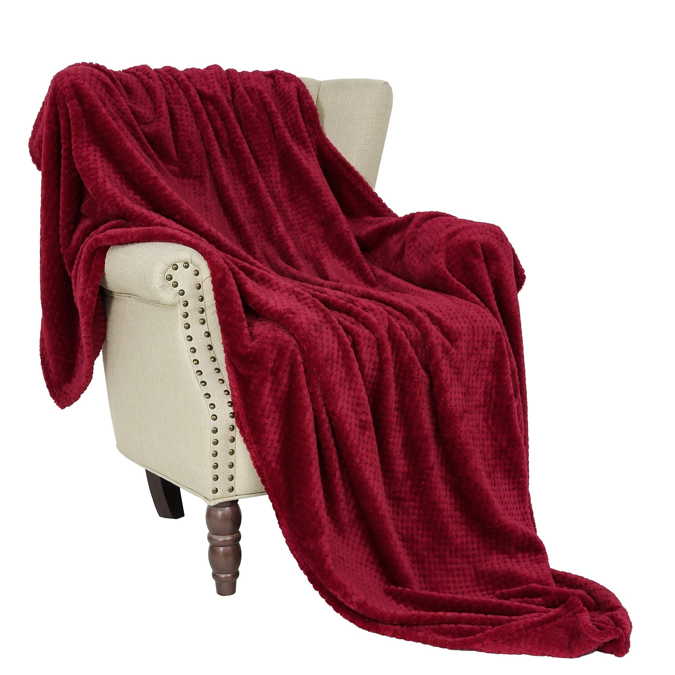 Red best sale waffle blanket