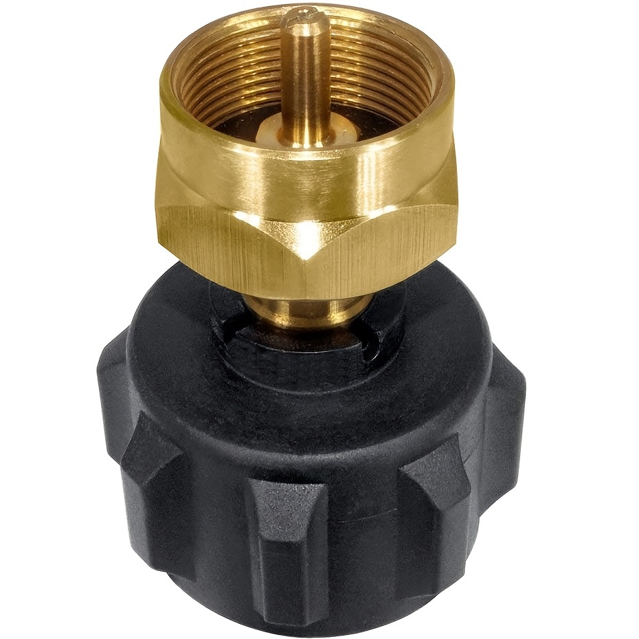 SHINESTAR Propane Tank Refill Adapter for QCC1/Type1 Propane Tank, Solid  Brass Regulator Valve Accessory for 1 LB Tank Throwaway Disposable Small