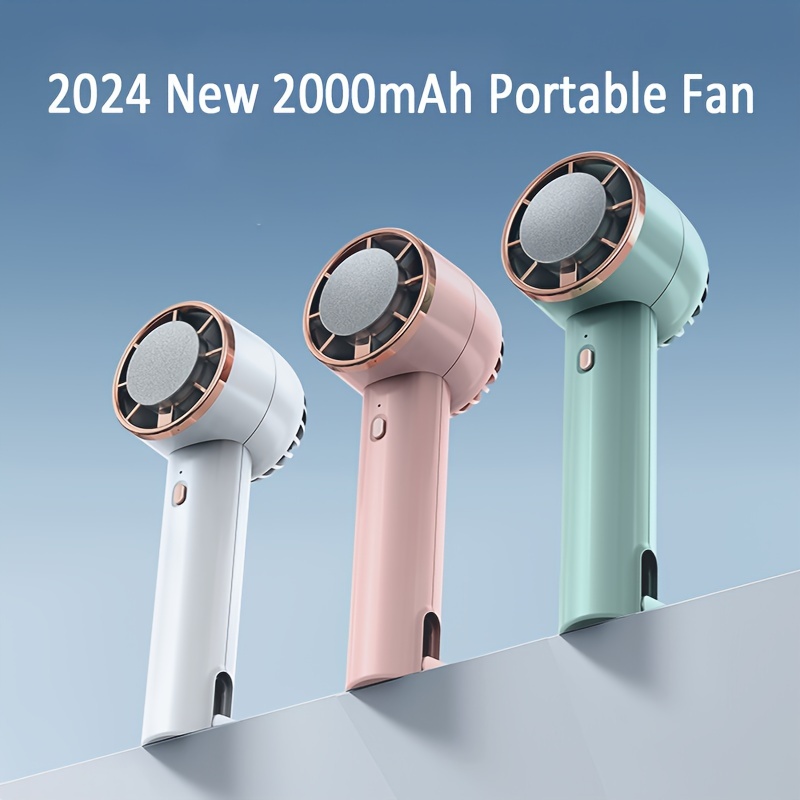 1PCS Mini Ventilateur Portable avec Batterie Rechargeable et 3 Vitesses,  Petit Ventilateur Electrique Personnel Mignon，Ventilateur