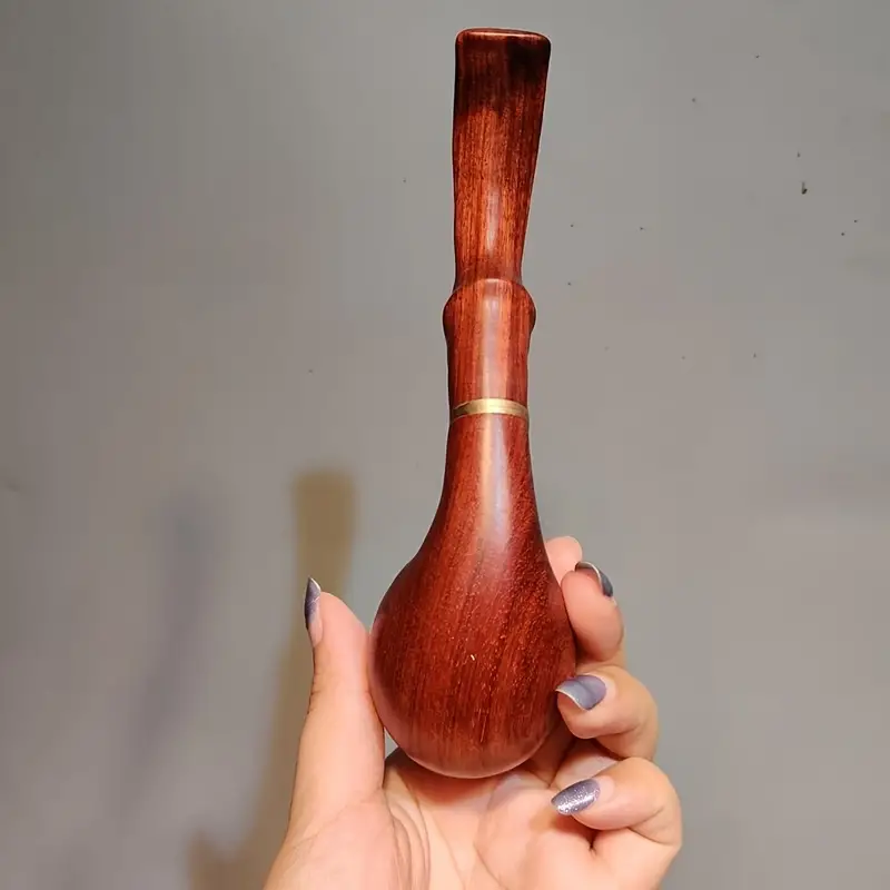 1pc special new middle aged and elderly text play personality copper pot pipe dual use new young people flat bottom tobacco pipe tobacco pipe for men and women details 3