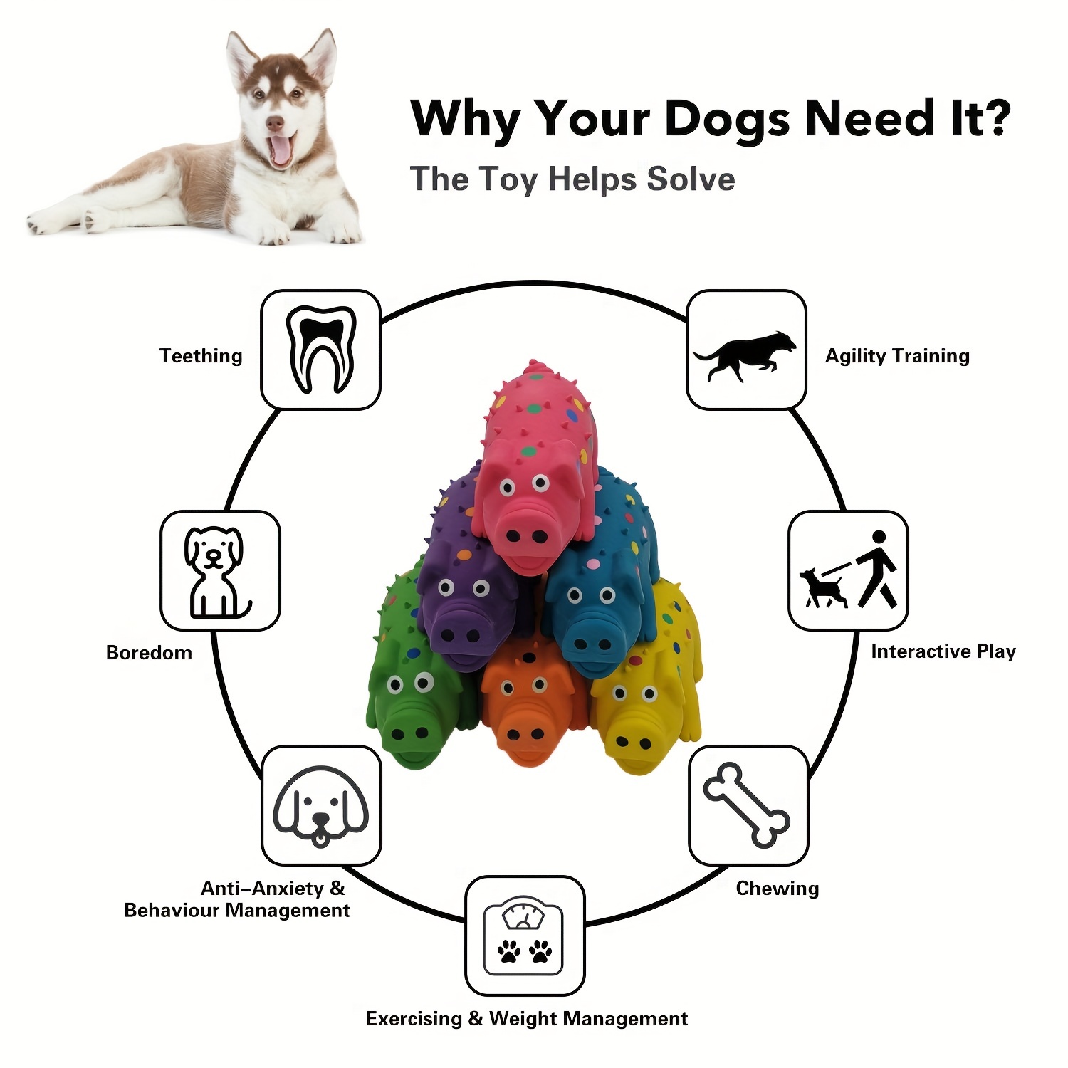 Interactive Pig Shaped Dog Chew Toy With Squeaker Mini Latex - Temu