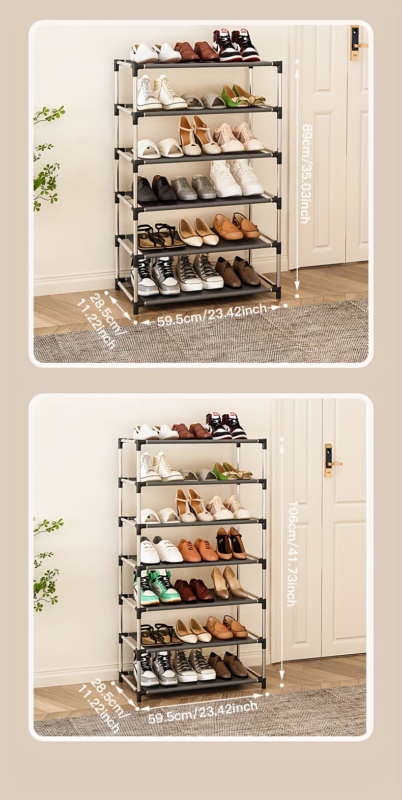 1  layer shoe rack convenient shoe storage rack multi functional storage shelf living room entrance bedroom dorm accessories   and storage supplies shoes organizer details 9