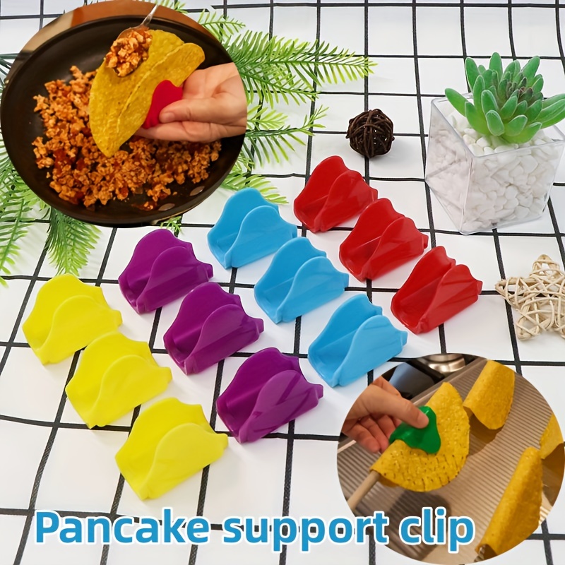 12pcs, Soporte para tacos, Soportes de plástico para tacos para servir  individualmente, Soporte para tacos de uso doméstico, Soporte reutilizable  para